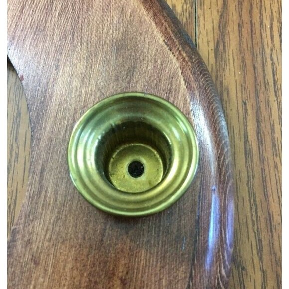 Vintage‎ Wood Candle Holder Wreath Centerpiece Handmade Table Decoration Rustic - Picture 8 of 10